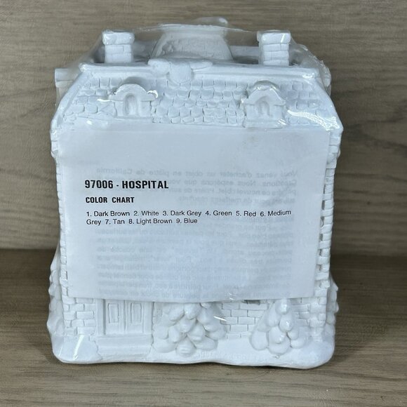 Creative Crafts Ready to Paint Hospital 97006 House Vintage NEW/Sealed - Picture 4 of 12